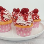 Frambozen yoghurt cupcakes