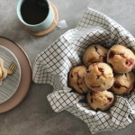 Karnemelk muffins met aardbeien